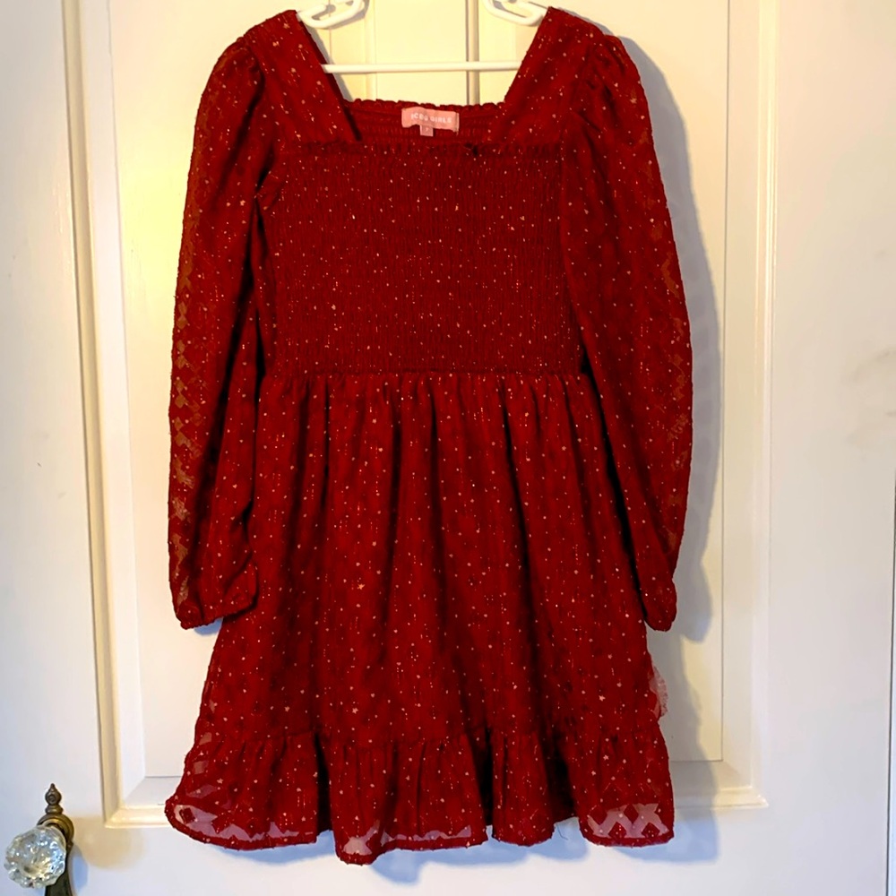 BCBG girl's red dress. Size: 7.